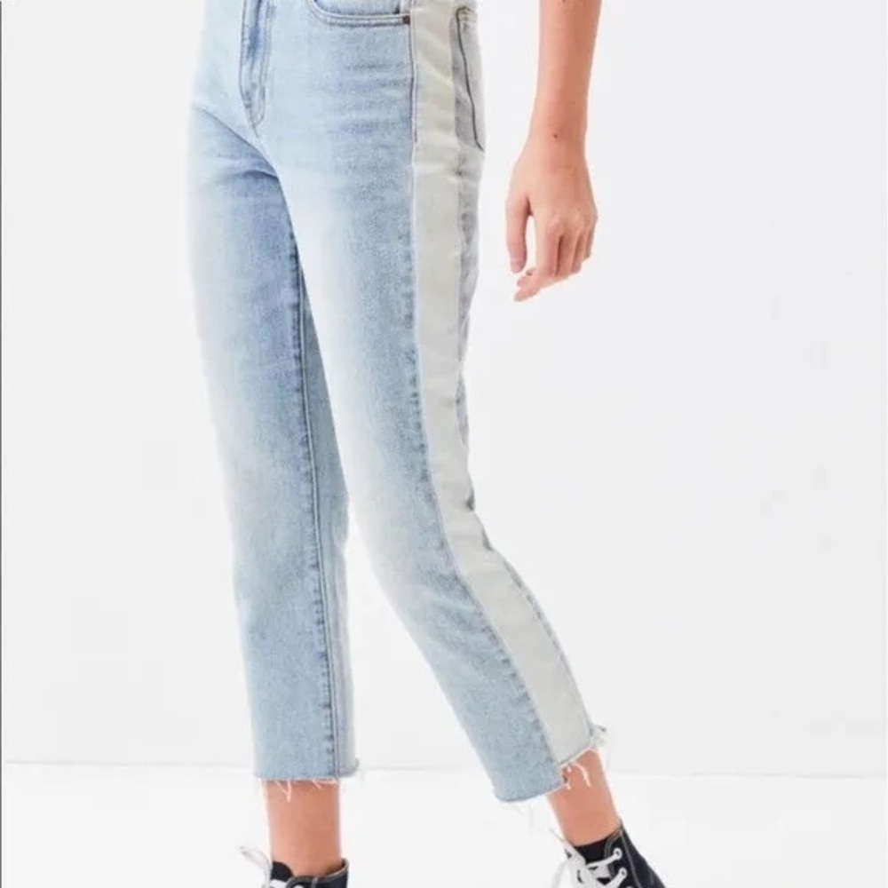 PAC Sun Crop 2 tone Mom Jeans 27